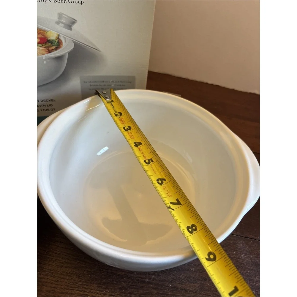 Villeroy & Boch Round White Casserole Dish With Lid New In Box Vivo Oven